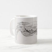 コースタルカニスケッチ コーヒーマグカップ (正面左)