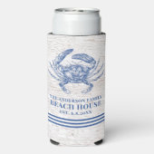 コースタルカニビーチハウス素朴ウッドファミリー名 スリム缶クーラー (Seltzer裏面)