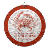 コースタルカニビーチハウス素朴ウッドファミリー名 ダーツボード (正面)