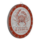 コースタルカニビーチハウス素朴ウッドファミリー名 ダーツボード (正面左)