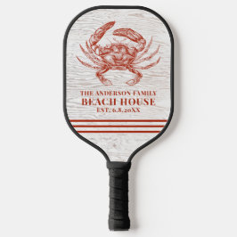 コースタルカニビーチハウス素朴ウッドファミリー名 ピックルボールラケット