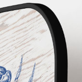 コースタルカニビーチハウス素朴ウッドファミリー名 ピックルボールラケット (左詳細)