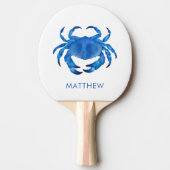 コースタルカニ海ブルー 卓球ラケット (正面)