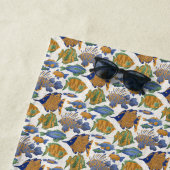 コースタルカニ&シェルビーチ毛布 ビーチタオル (インサイチュ)