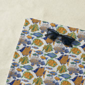 コースタルカニ&シェルビーチ毛布 ビーチタオル (インサイチュ)