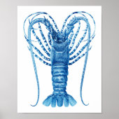 コースタルキッチンアートデコールブルーロブスタープリントno.8 ポスター (正面)