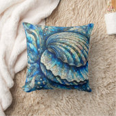 コースタルクラムシェルモザイクデザイン クッション (ブランケット)