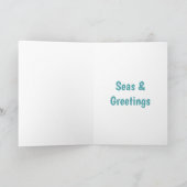 コースタルクリスマスカード – ビーチホリデーカード カード (内部)