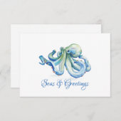 コースタルクリスマスカード、ホリデーカード (正面/裏面)