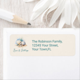 コースタルクリスマスシーズ&グリーティング差出人住所 ラベル