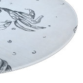 コースタルクリスマスビーチシークリージャーブルー カッティングボード (角)