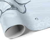 コースタルクリスマスビーチシークリージャーブルー ラッピングペーパー (ロールコーナー)