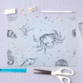 コースタルクリスマスビーチシークリージャーブルー 薄葉紙 (クラフト)