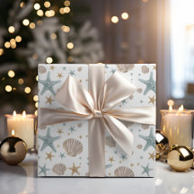 コースタルクリスマスビーチシーシェルススターフィッシュホリデー
