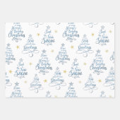 コースタルクリスマスビーチホリデーことわざ ラッピングペーパーシート (正面2)