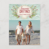 コースタルクリスマスビーチホリデーフォト ポストカード (正面)