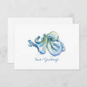 コースタルクリスマスブルータコ水彩ホリデー (正面/裏面)