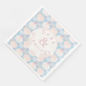 コースタルクリスマスブルー紙プレート (コーナー)