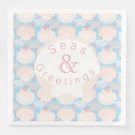 コースタルクリスマスブルー紙プレート