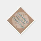 コースタルクリスマス紙カクテルナプキン スタンダードカクテルナプキン (角)