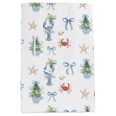 コースタルクリ航海のスマスロブスター&カニホリデー ミディアムペーパーバッグ (正面)