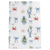 コースタルクリ航海のスマスロブスター&カニホリデー ミディアムペーパーバッグ (裏面)