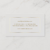 コースタルグジュアリービジネスカードホワイトマーブルデザイン 名刺 (裏面)