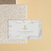 コースタルグジュアリービジネスカードホワイトマーブルデザイン 名刺