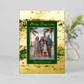 コースタルグラムフォイルクリスマスカードカスタムテンプレート 箔シーズンカード (立ち正面)