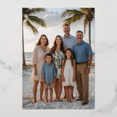 コースタルグラムフォイルクリスマスカードカスタムテンプレート 箔シーズンカード (裏面)