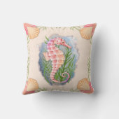 コースタルコーラルシーホース装飾用クッション クッション (裏面)