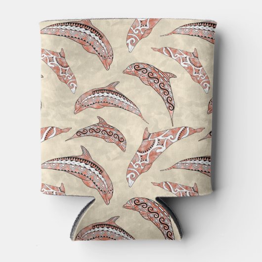 コースタルコーラルハワイアントバルドルフィンズ 缶クーラー (正面)