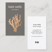 コースタルコーラルホームデコールデザイナー 名刺 (正面/裏面)