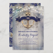 コースタルゴ航海のンドいかりバースデーパーティー 招待状 (正面/裏面)