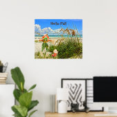 コースタルサニベルアイランドフロリダビーチ&かかし ポスター (ホームオフィス)