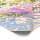 コースタルサマーピクニッ絵を描クプリント ポスター (角)