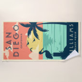 コースタルサマーヴィンテージファミリービーチハウス ビーチタオル (正面)