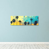 コースタルサンセットパームズキャンバスプリントアート キャンバスプリント (インサイチュ (ウッドフロア))