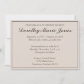 コースタルサンセット追悼式発表 招待状 (裏面)