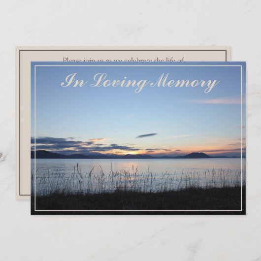 コースタルサンセット追悼式発表 招待状 (正面/裏面)