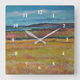 コースタルサンドデューンショアラインビーチハウスクロック スクエア壁時計