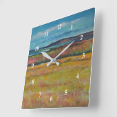 コースタルサンドデューンショアラインビーチハウスクロック スクエア壁時計 (傾斜)