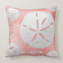 コースタルサンドドルサンゴバラ金ゴールド クッション