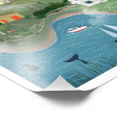 コースタルサンペドロイラストレーションの探索 フォトプリント            (角)