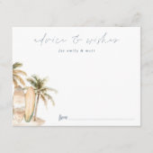 コースタルサーフベビーシャワーアドバイス&ウィッシュカード エンクロージャーカード (正面)