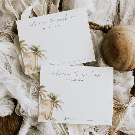 コースタルサーフベビーシャワーアドバイス&ウィッシュカード エンクロージャーカード