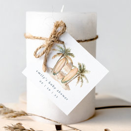 コースタルサーフベビーシャワー フェイバータグ