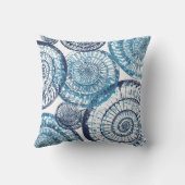 コースタルシェルブルーホワイト装飾用クッション クッション (裏面)