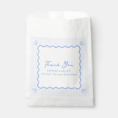 コースタルシエレガントックブルー結婚の感謝 フェイバーバッグ (正面)