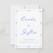 コースタルシックでエレガントなウェディングカード&ギフトサイン (正面)